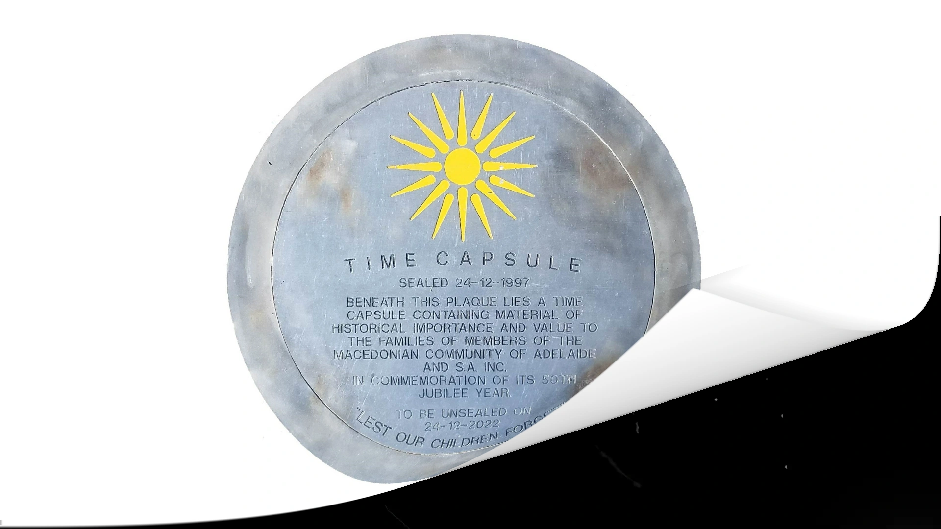 MCASA TIME CAPSULE UNVEILED AFTER TWENTY FIVE YEARS